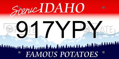 917YPY Idaho License Plate