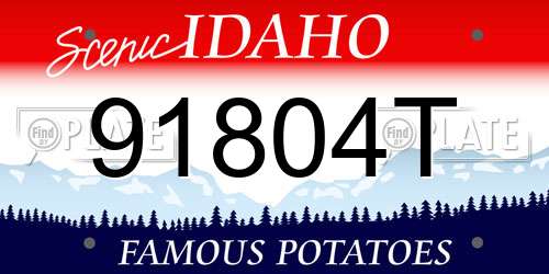 91804T Idaho License Plate