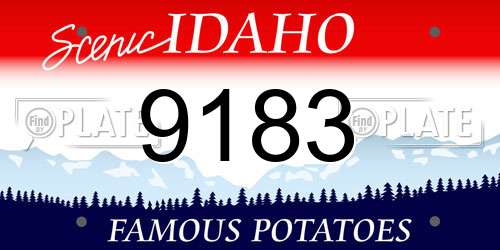 9183 Idaho License Plate
