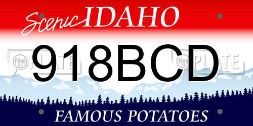 918BCD Idaho License Plate