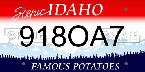 918OA7 Idaho License Plate