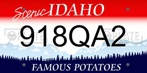 918QA2 Idaho License Plate
