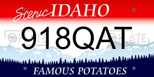 918QAT Idaho License Plate
