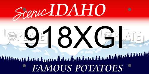 918XGI Idaho License Plate