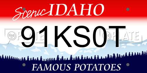 91KS0T Idaho License Plate