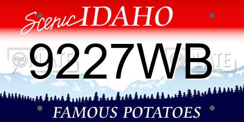 9227WB Idaho License Plate