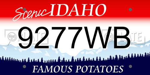 9277WB Idaho License Plate