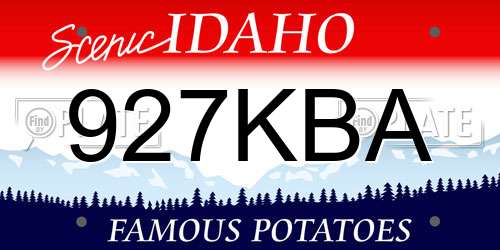 927KBA Idaho License Plate
