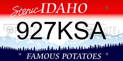 927KSA Idaho License Plate