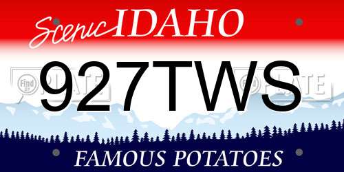 927TWS Idaho License Plate