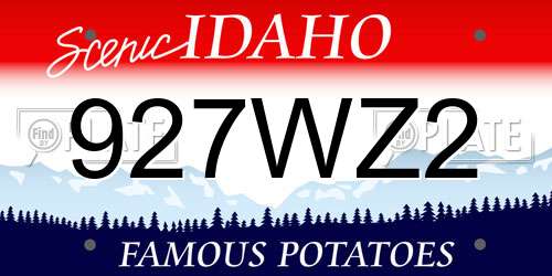 927WZ2 Idaho License Plate