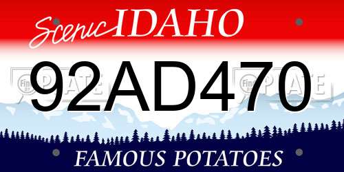 92AD470 Idaho License Plate