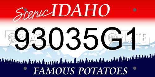 93035G1 Idaho License Plate