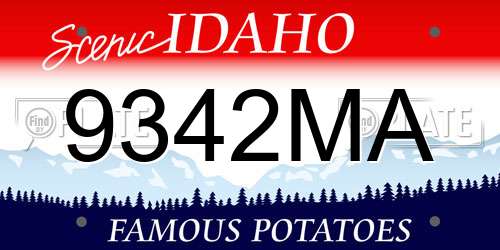 9342MA Idaho License Plate