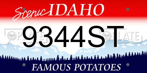 9344ST Idaho License Plate