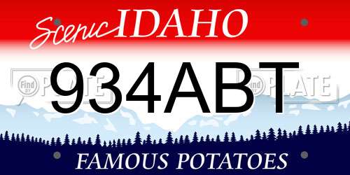 934ABT Idaho License Plate