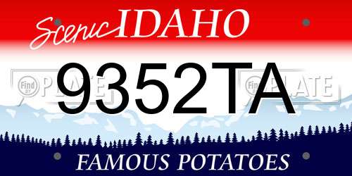 9352TA Idaho License Plate