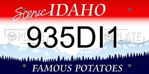 935DI1 Idaho License Plate