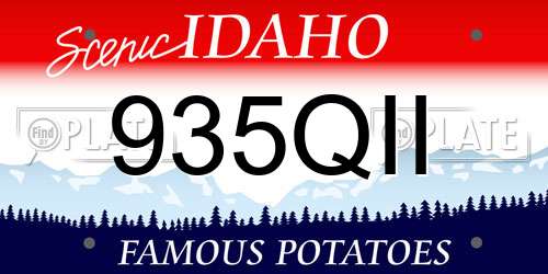 935QII Idaho License Plate