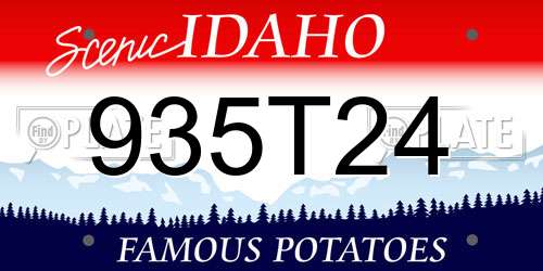 935T24 Idaho License Plate