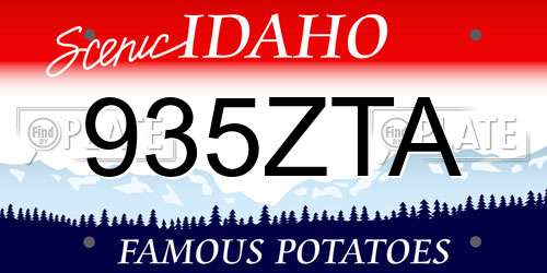 935ZTA Idaho License Plate