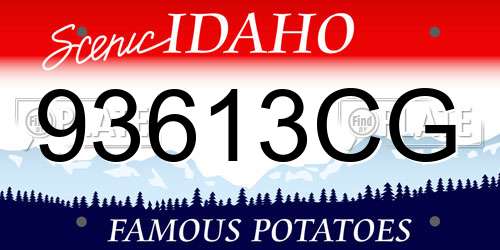 93613CG Idaho License Plate