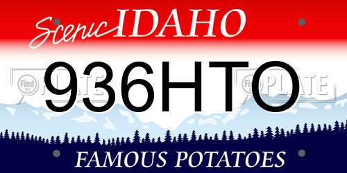 936HTO Idaho License Plate