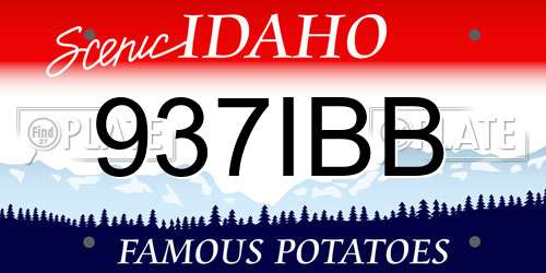 937IBB Idaho License Plate