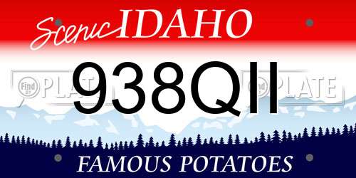 938QII Idaho License Plate