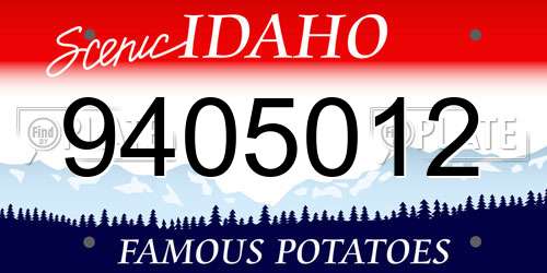 9405012 Idaho License Plate