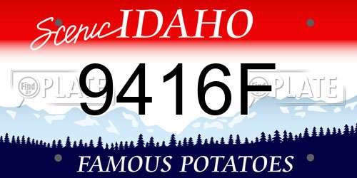 9416F Idaho License Plate
