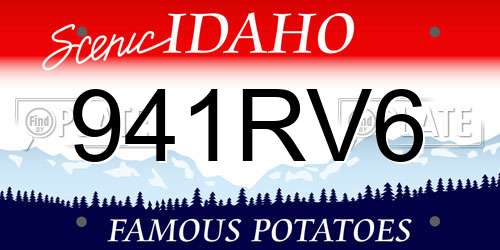 941RV6 Idaho License Plate