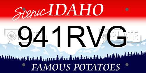 941RVG Idaho License Plate