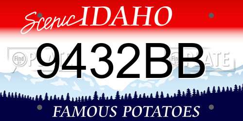 9432BB Idaho License Plate