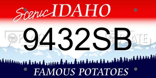 9432SB Idaho License Plate