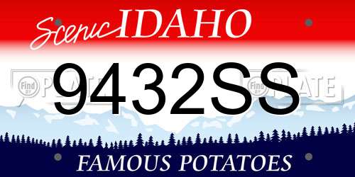 9432SS Idaho License Plate