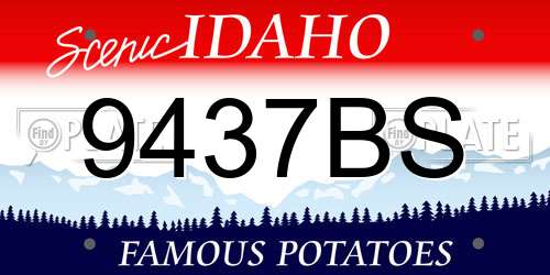 9437BS Idaho License Plate