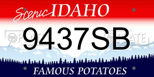 9437SB Idaho License Plate