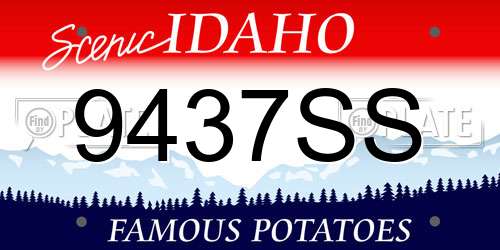 9437SS Idaho License Plate