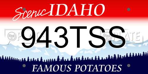 943TSS Idaho License Plate