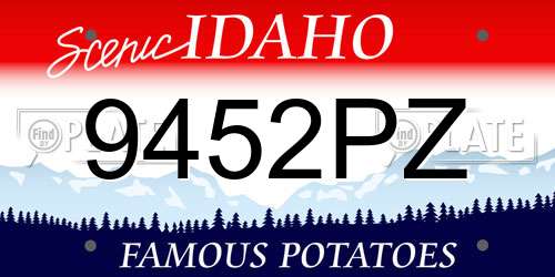 9452PZ Idaho License Plate