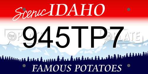 945TP7 Idaho License Plate