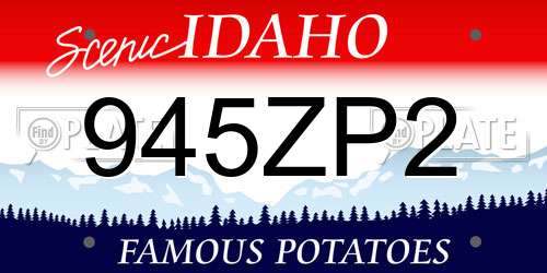 945ZP2 Idaho License Plate