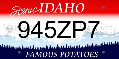 945ZP7 Idaho License Plate