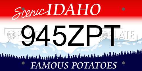 945ZPT Idaho License Plate