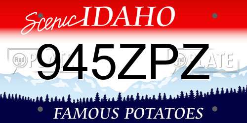 945ZPZ Idaho License Plate