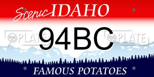 94BC Idaho License Plate