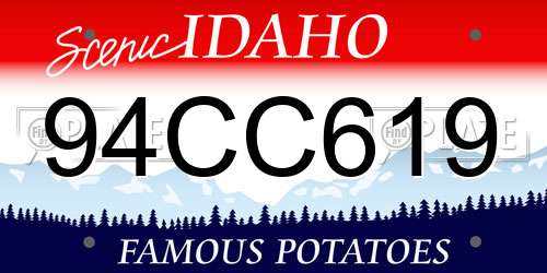 94CC619 Idaho License Plate