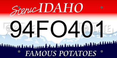 94FO401 Idaho License Plate