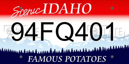 94FQ401 Idaho License Plate